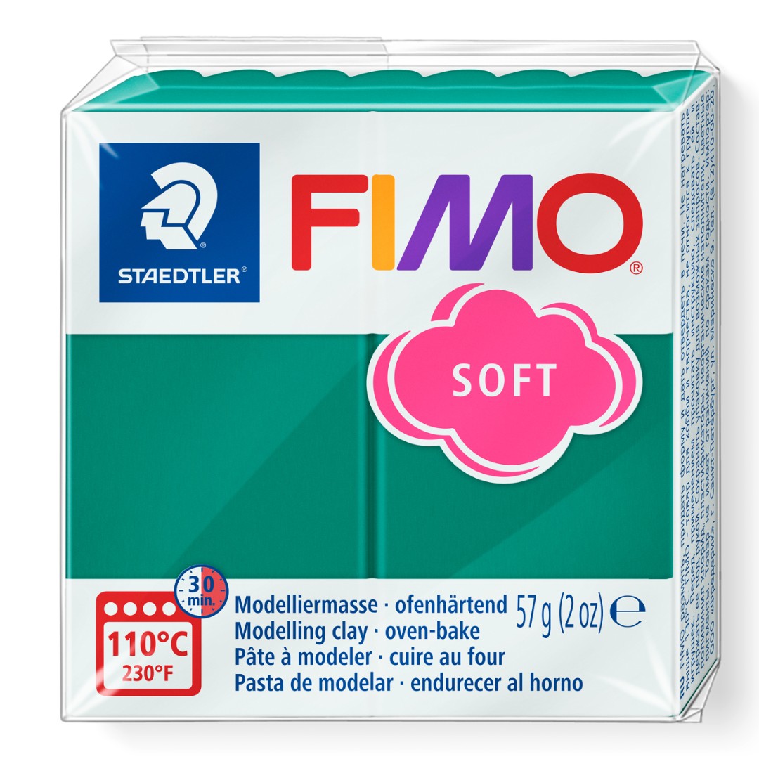 Fimo soft boetseerklei 56 g smaragd Fimo soft boetseerklei 56 g smaragd