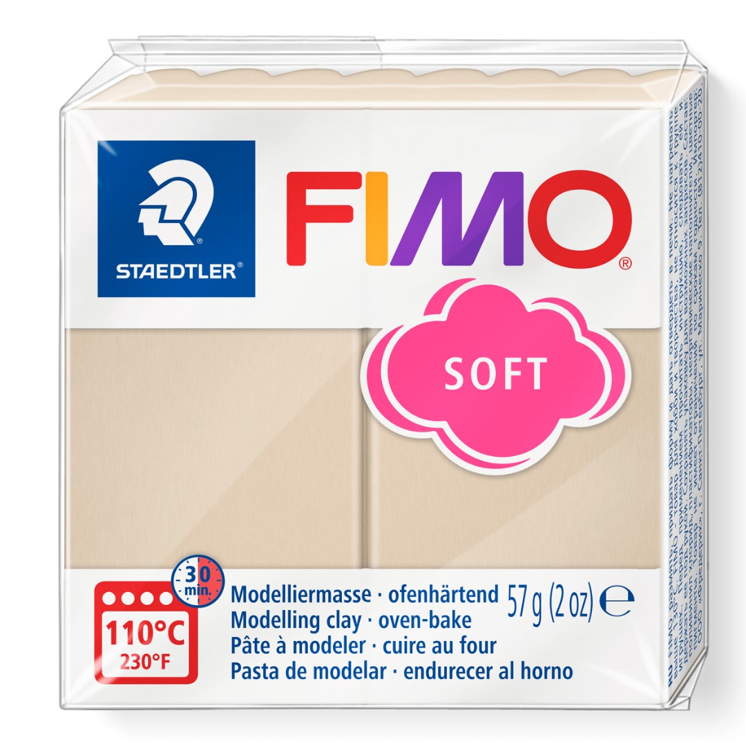 Fimo soft boetseerklei 56 g sahara Fimo soft boetseerklei 56 g sahara