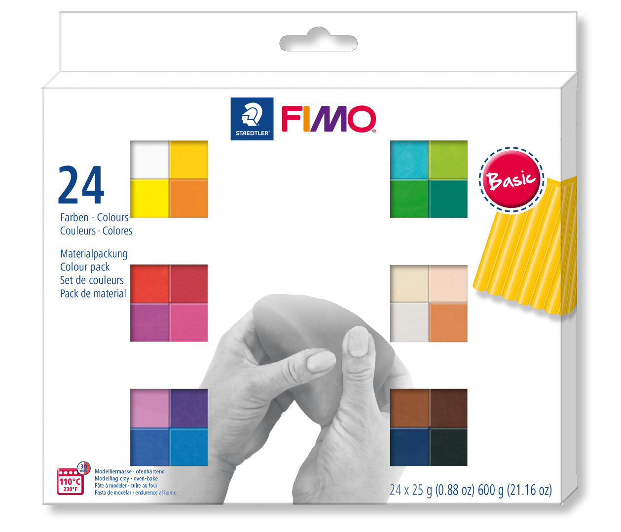 24 Basic Colours Pack - Set Fimo Soft