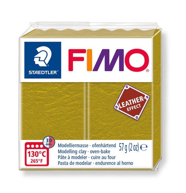 Olijf Fimo Ledereffect Olijf Fimo Ledereffect