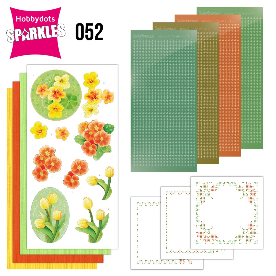 Nr. 52 Sparkles Set Orange Flowers by Jeanine's Art Nr. 52 Sparkles Set Orange Flowers by Jeanine's Art