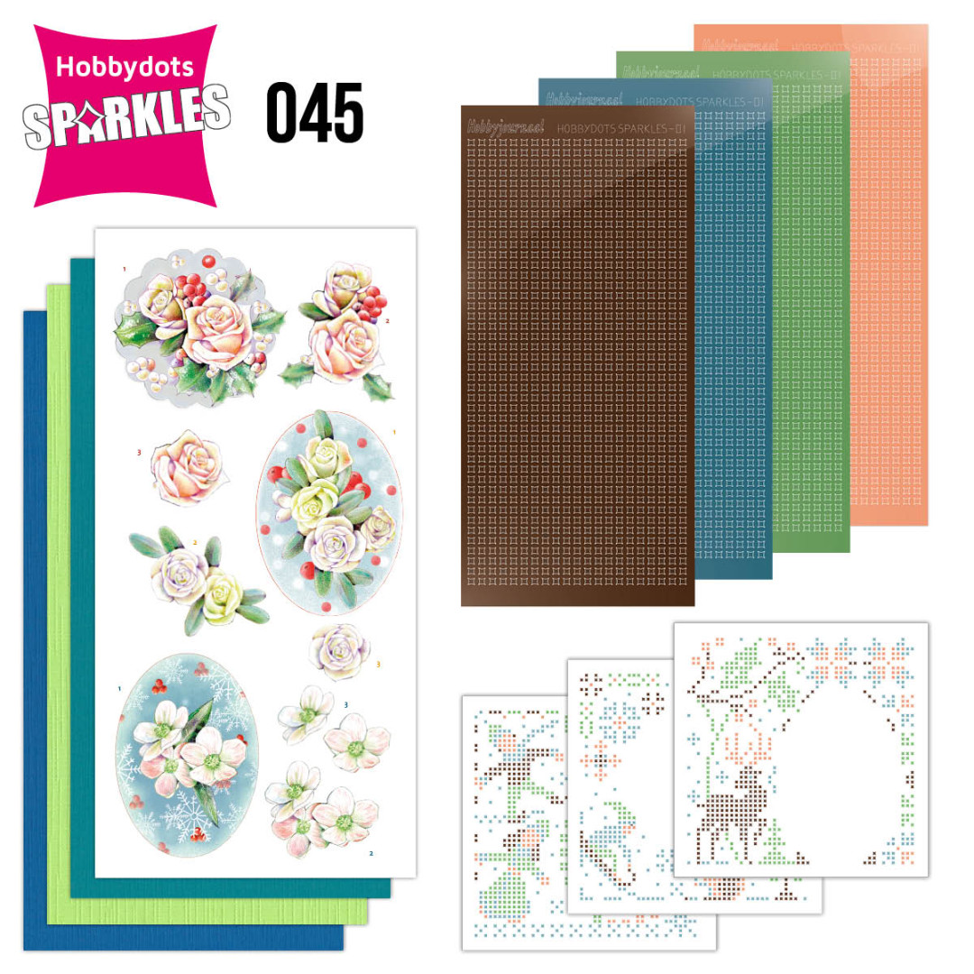 Nr. 45 Sparkles Set Pink Winter Flowers -The Colours of Winter by Jeanine's Art Nr. 45 Sparkles Set Pink Winter Flowers -The Colours of Winter by Jeanine's Art