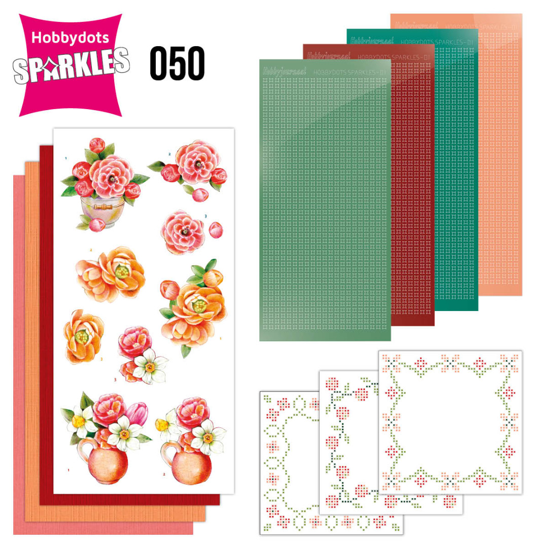 Nr. 50 Sparkles Set Orange Flowers by Jeanine's Art Nr. 50 Sparkles Set Orange Flowers by Jeanine's Art