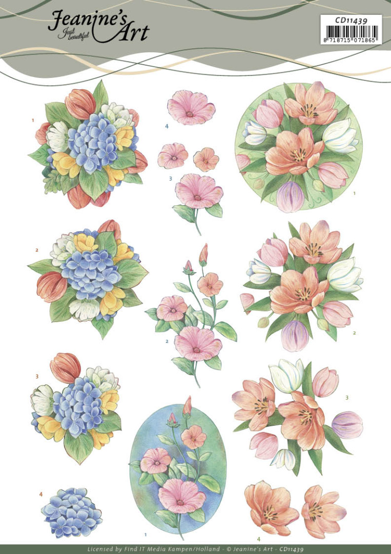 3D Cutting Sheet - Jeanine's Art - Tulips and more 3D Cutting Sheet - Jeanine's Art - Tulips and more