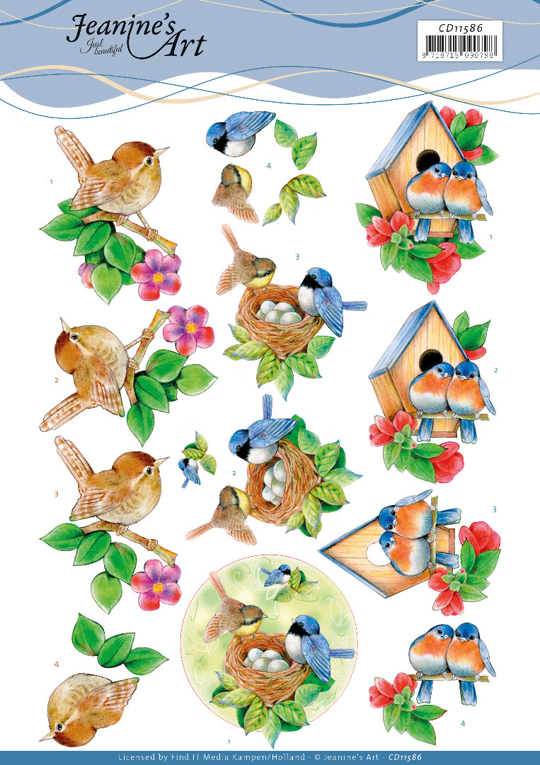 3D Cutting Sheet - Jeanine's Art - Birds 3D Cutting Sheet - Jeanine's Art - Birds