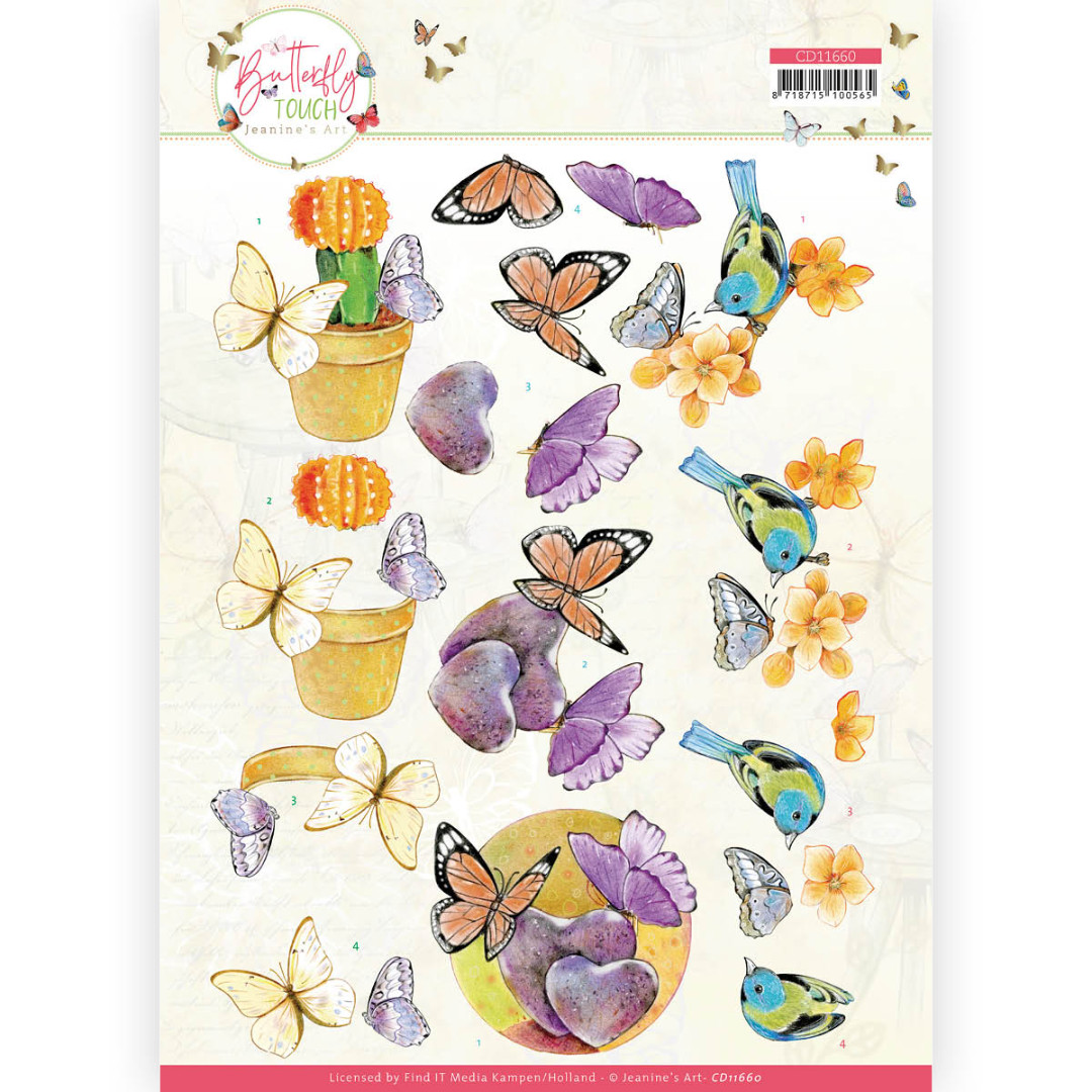 3D Cutting Sheet - Jeanine's Art - Butterfly Touch - Orange Butterfly 3D Cutting Sheet - Jeanine's Art - Butterfly Touch - Orange Butterfly