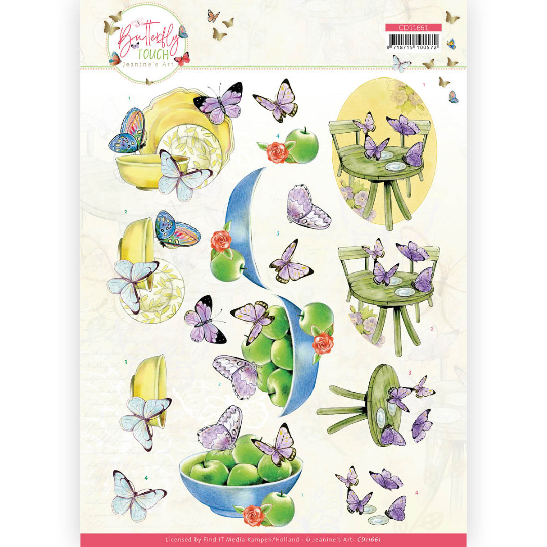 3D Cutting Sheet - Jeanine's Art - Butterfly Touch - Purple Butterfly 3D Cutting Sheet - Jeanine's Art - Butterfly Touch - Purple Butterfly