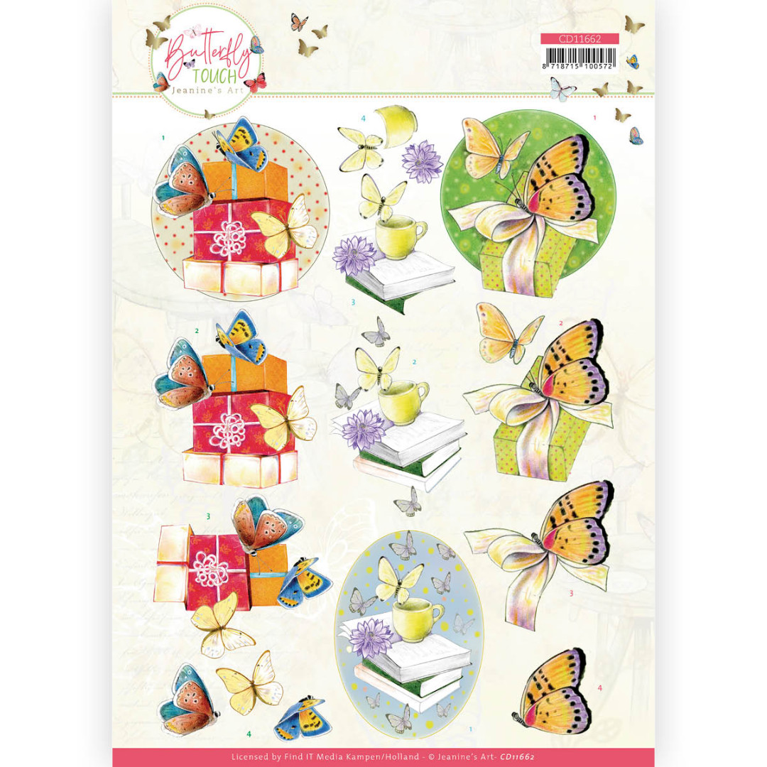 3D Cutting Sheet - Jeanine's Art - Butterfly Touch - Yellow Butterfly 3D Cutting Sheet - Jeanine's Art - Butterfly Touch - Yellow Butterfly