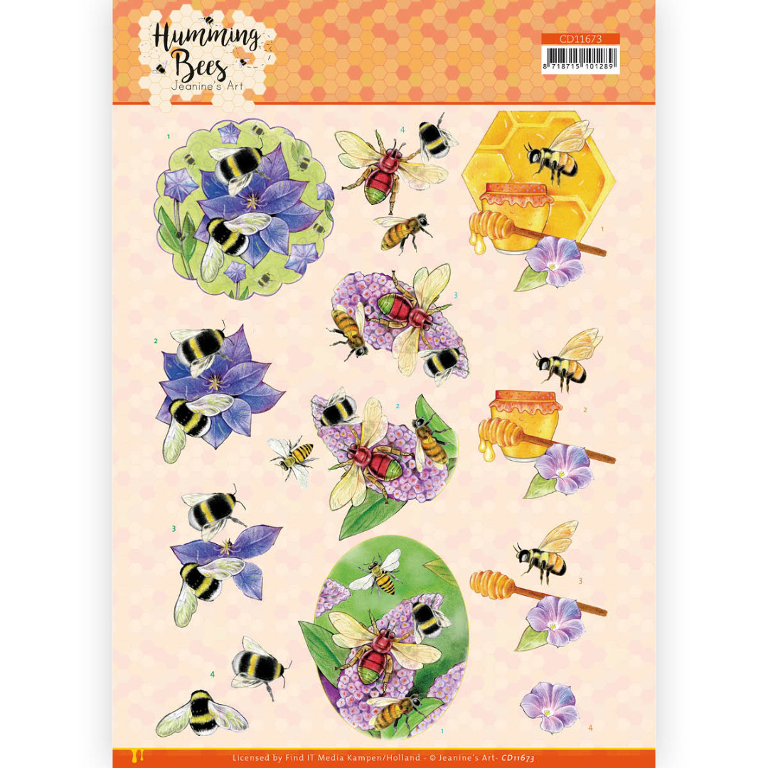 3D Cutting Sheet - Jeanine's Art - Humming Bees - Honey 3D Cutting Sheet - Jeanine's Art - Humming Bees - Honey
