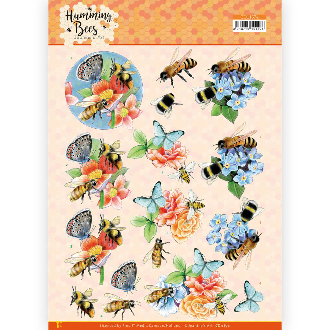 3D Cutting Sheet - Jeanine's Art - Humming Bees -Bees and Bumblebee 3D Cutting Sheet - Jeanine's Art - Humming Bees -Bees and Bumblebee