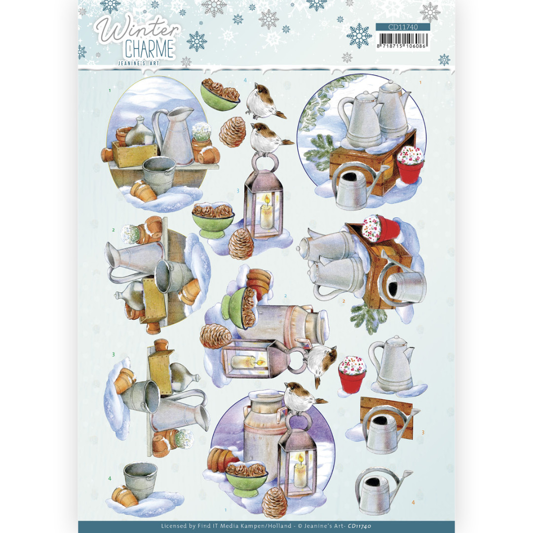 3D Cutting Sheet - Jeanine's Art - Winter Charme - Zinc Decorations 3D Cutting Sheet - Jeanine's Art - Winter Charme - Zinc Decorations