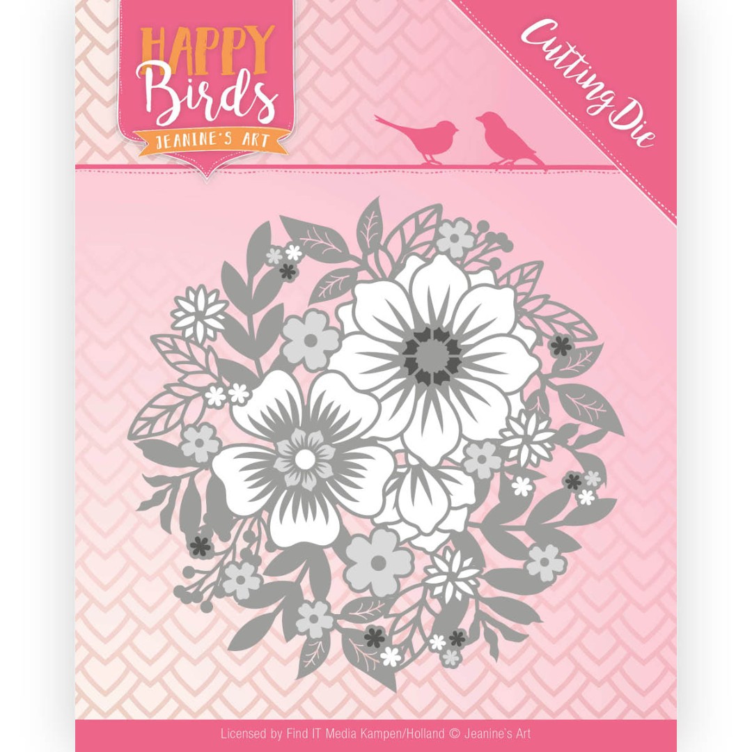 Circle of Flowers Happy Birds Cutting Die van Jeanine's Art Circle of Flowers Happy Birds Cutting Die van Jeanine's Art