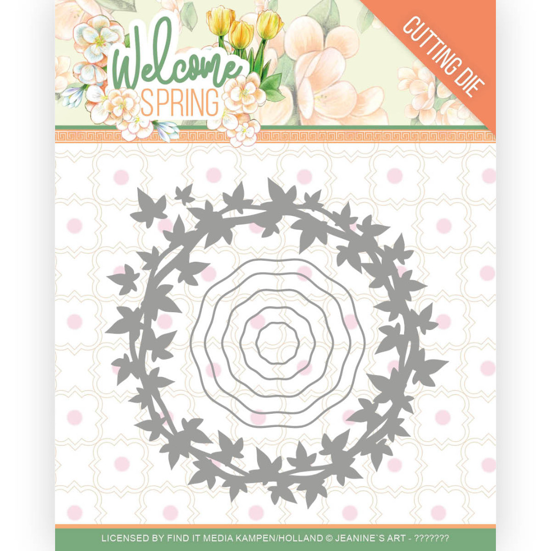 Leaf Wreath - Welcome Spring Cutting Die by Jeanine's Art