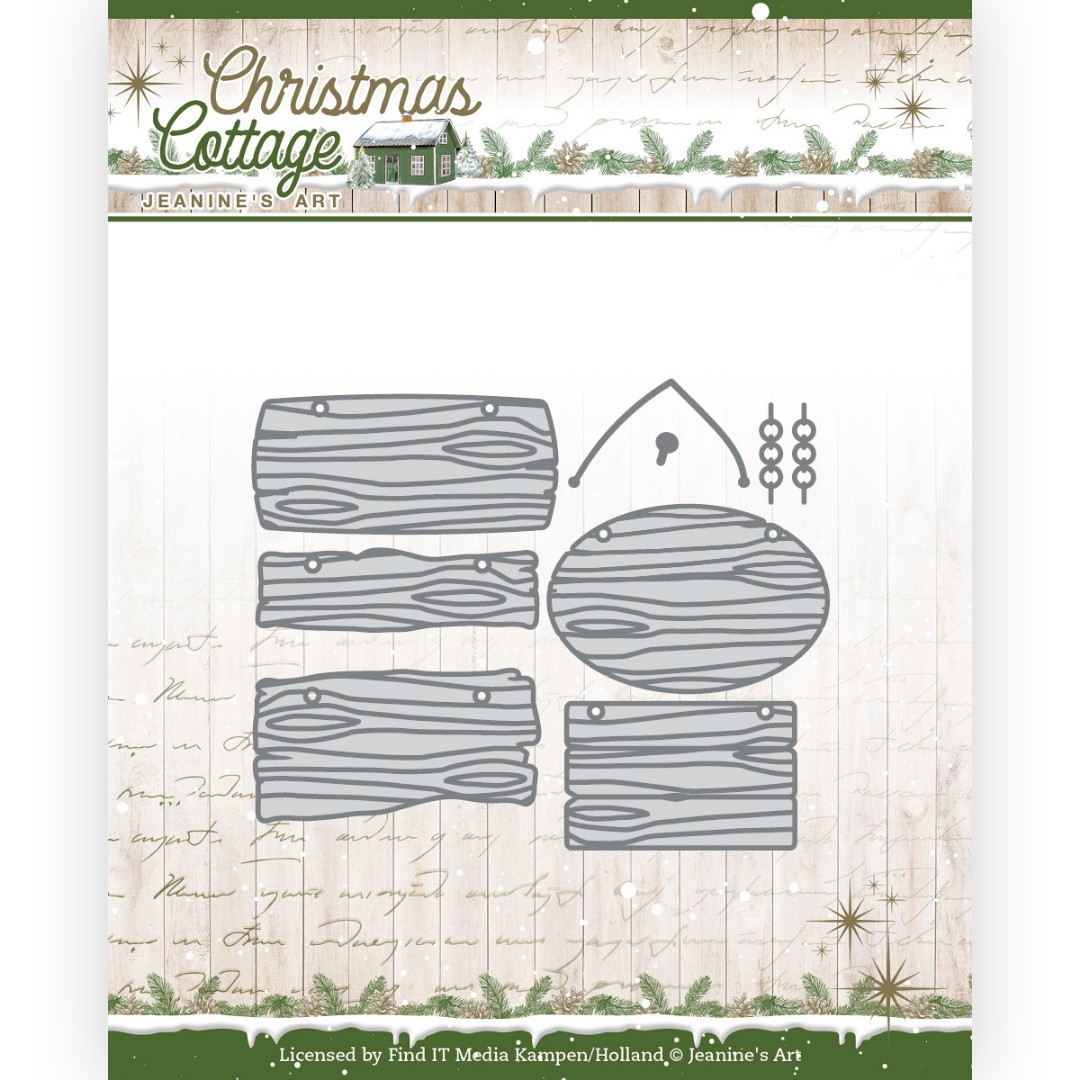 Dies - Jeanine's Art - Christmas Cottage - Wooden Sign Boards