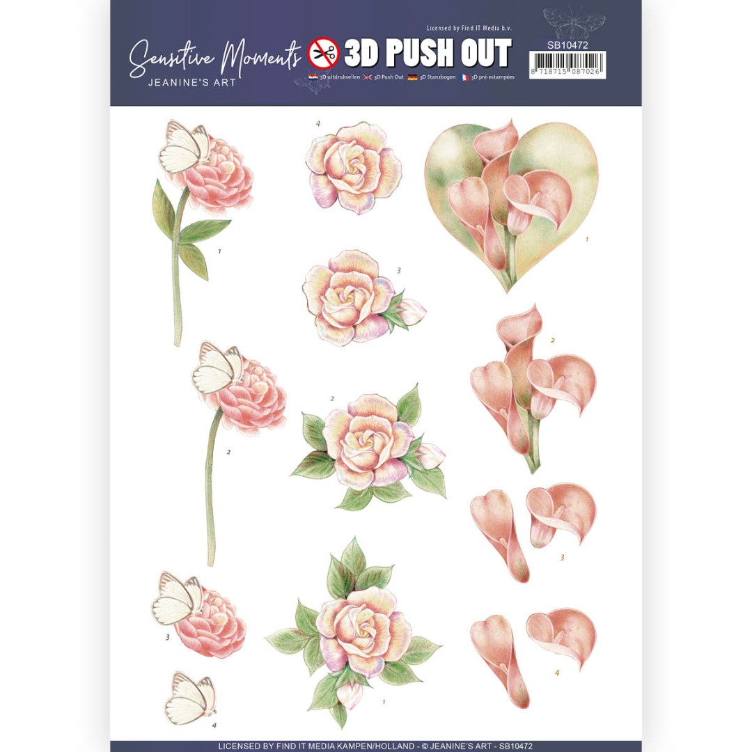 Calla Lily 3D Push Out Sensitive Moments by Jeanine's Art Calla Lily 3D Push Out Sensitive Moments by Jeanine's Art