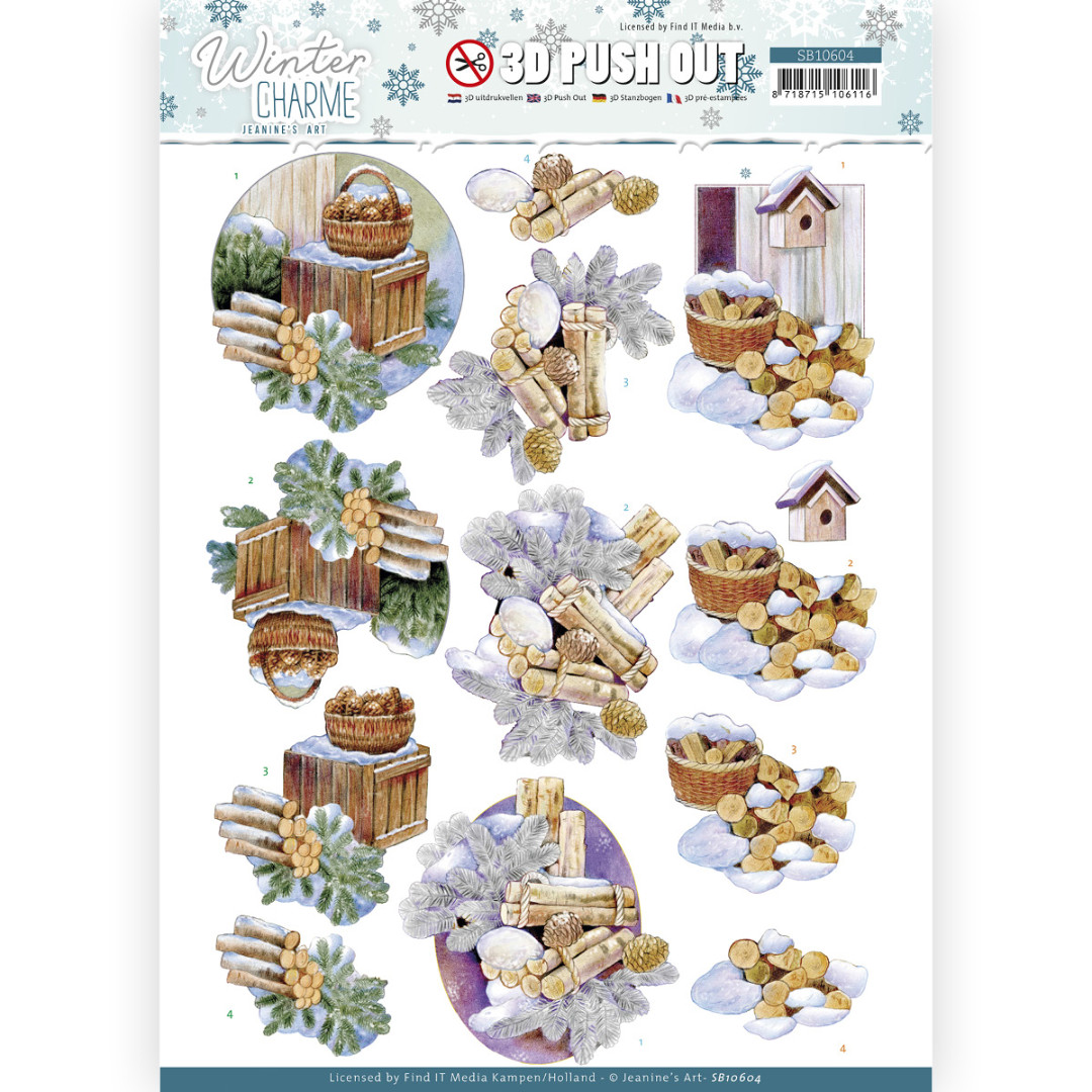 3D Push Out - Jeanine's Art - Winter Charme - Wood