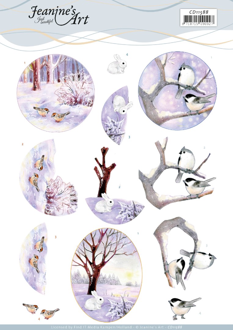 3D Cutting Sheet - Jeanine's Art - Winter Landscape 3D Cutting Sheet - Jeanine's Art - Winter Landscape