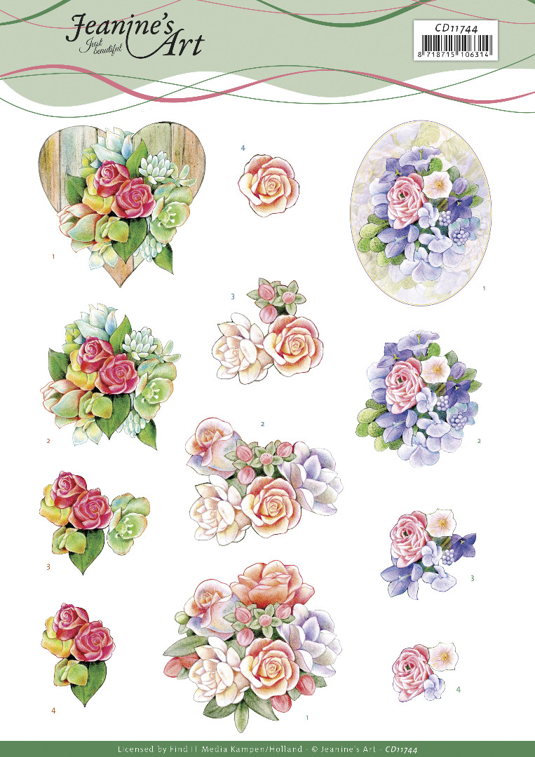 3D Cutting Sheet - Jeanine's Art - Roses 3D Cutting Sheet - Jeanine's Art - Roses