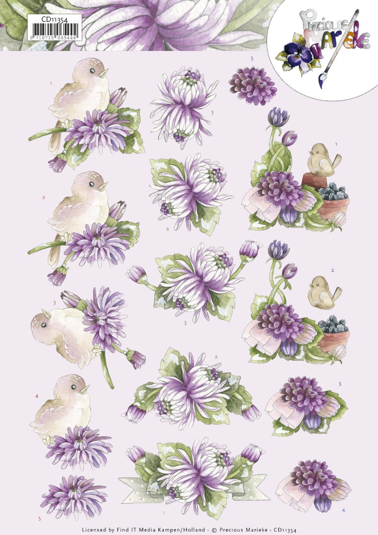Chrysanthemum 3D Cutting Sheet by Precious Marieke