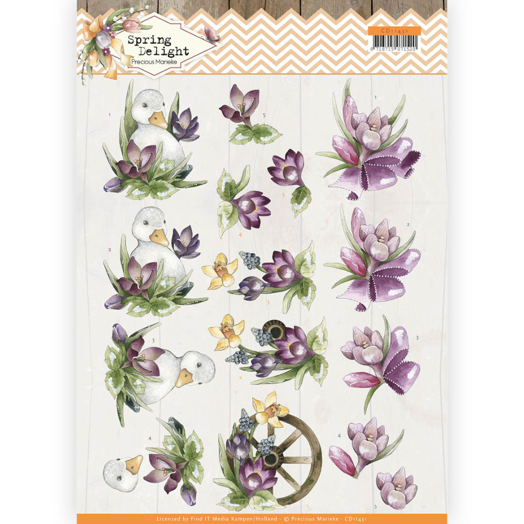 Purple Crocus Spring Delight 3D Cutting Sheet by Precious Marieke Purple Crocus Spring Delight 3D Cutting Sheet by Precious Marieke