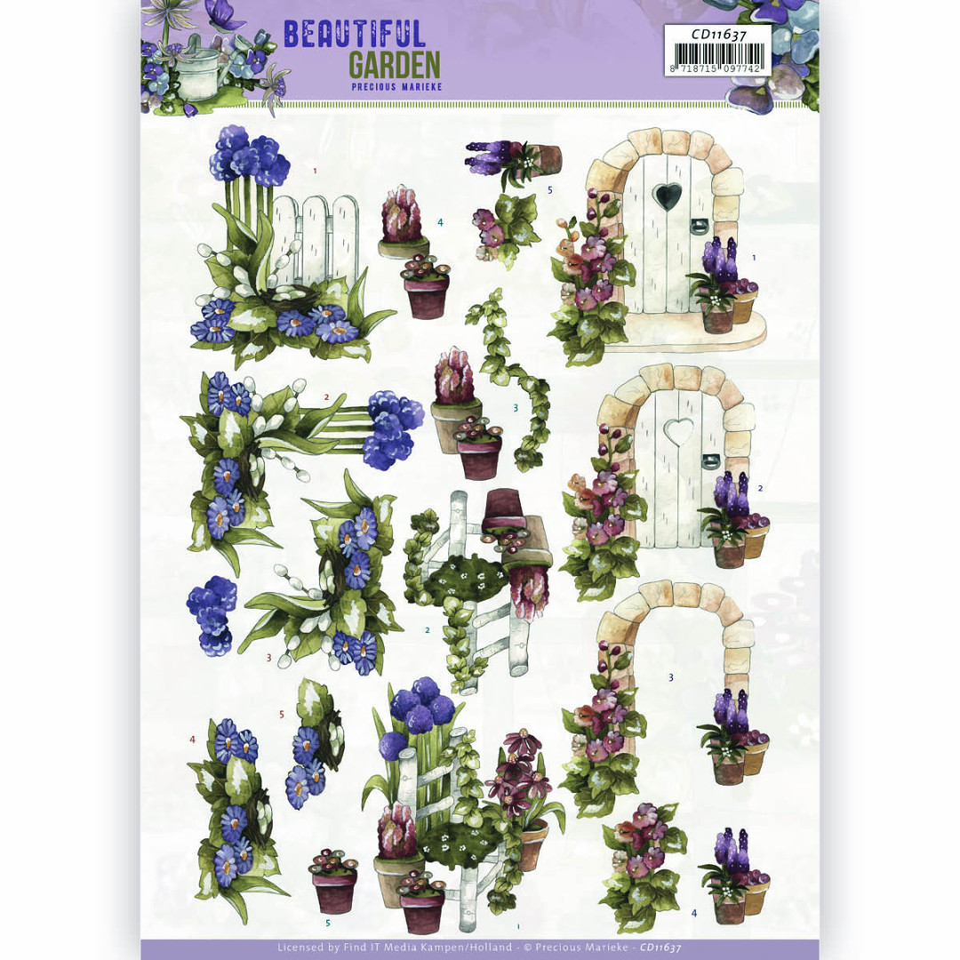 Allium Beautiful Garden 3D Cutting Sheet by Precious Marieke Allium Beautiful Garden 3D Cutting Sheet by Precious Marieke