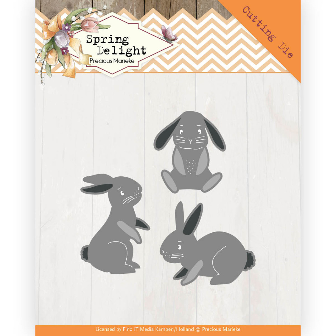 Spring Bunnies Spring Delight Cutting Die by Precious Marieke Spring Bunnies Spring Delight Cutting Die by Precious Marieke