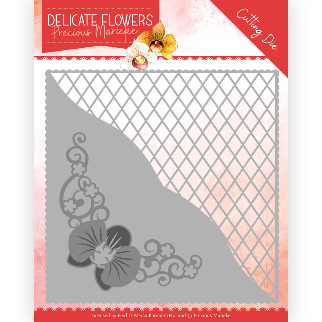 Delicate Square Delicate Flowers Cutting Die by Precious Marieke