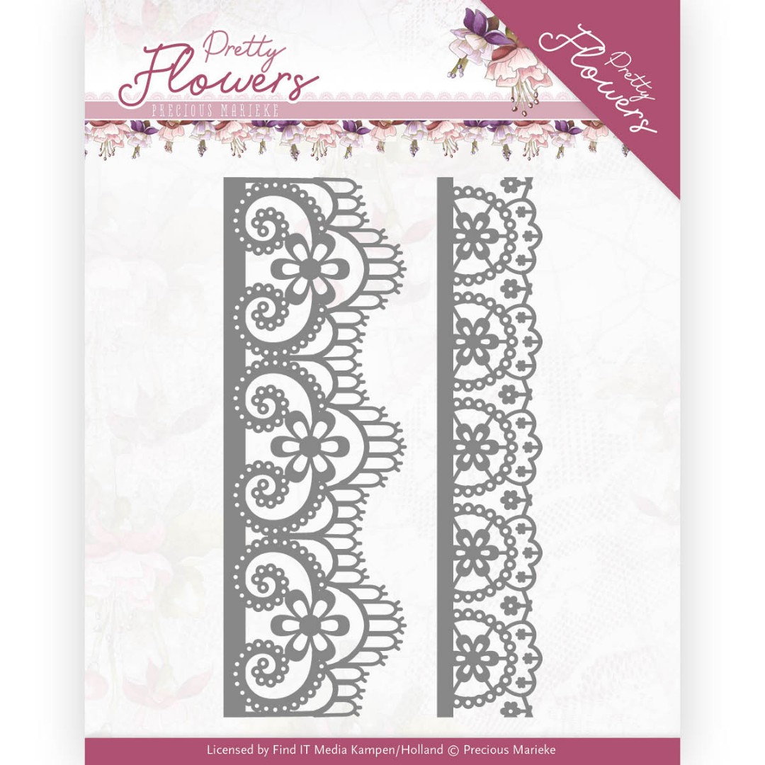 Lace Border Pretty Flowers Cutting Die by Precious Marieke Lace Border Pretty Flowers Cutting Die by Precious Marieke