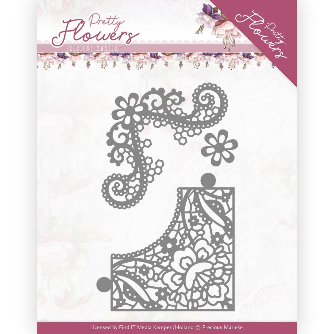 Lace Corner Pretty Flowers Cutting Die by Precious Marieke Lace Corner Pretty Flowers Cutting Die by Precious Marieke