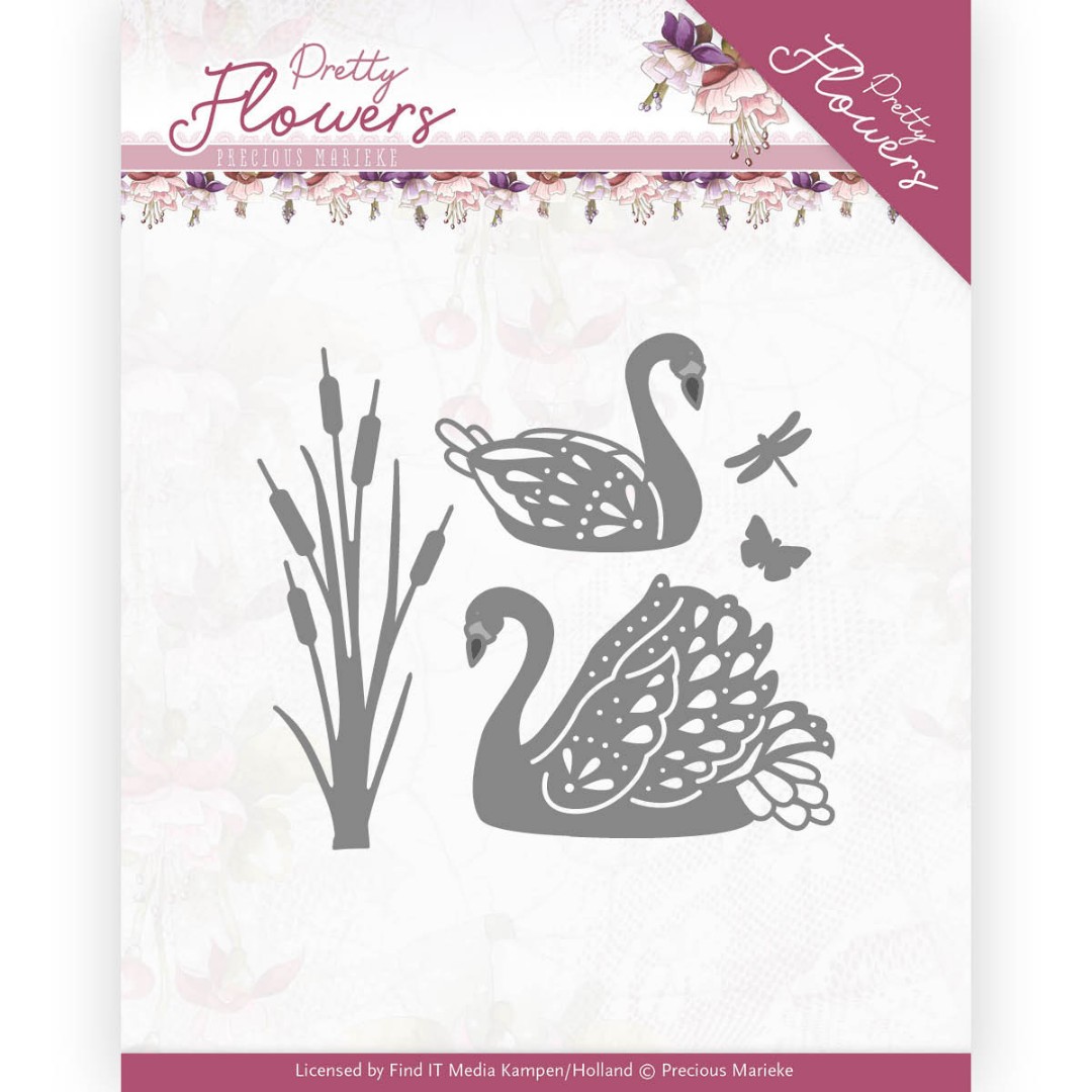 Pretty Swans - Pretty Flowers Cutting Die by Precious Marieke Pretty Swans - Pretty Flowers Cutting Die by Precious Marieke