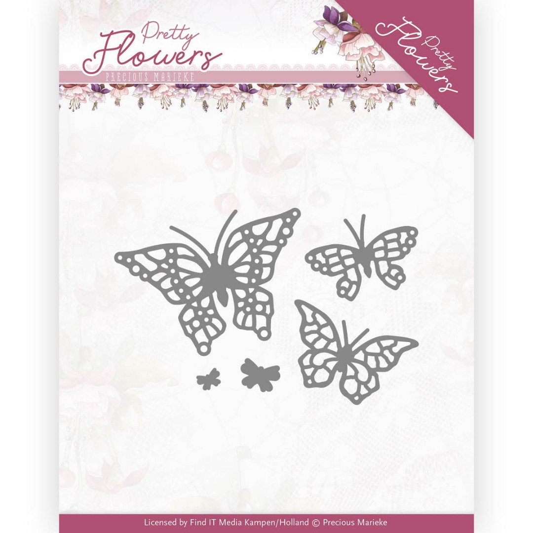 Pretty Butterflies - Pretty Flowers Cutting Die by Precious Marieke Pretty Butterflies - Pretty Flowers Cutting Die by Precious Marieke