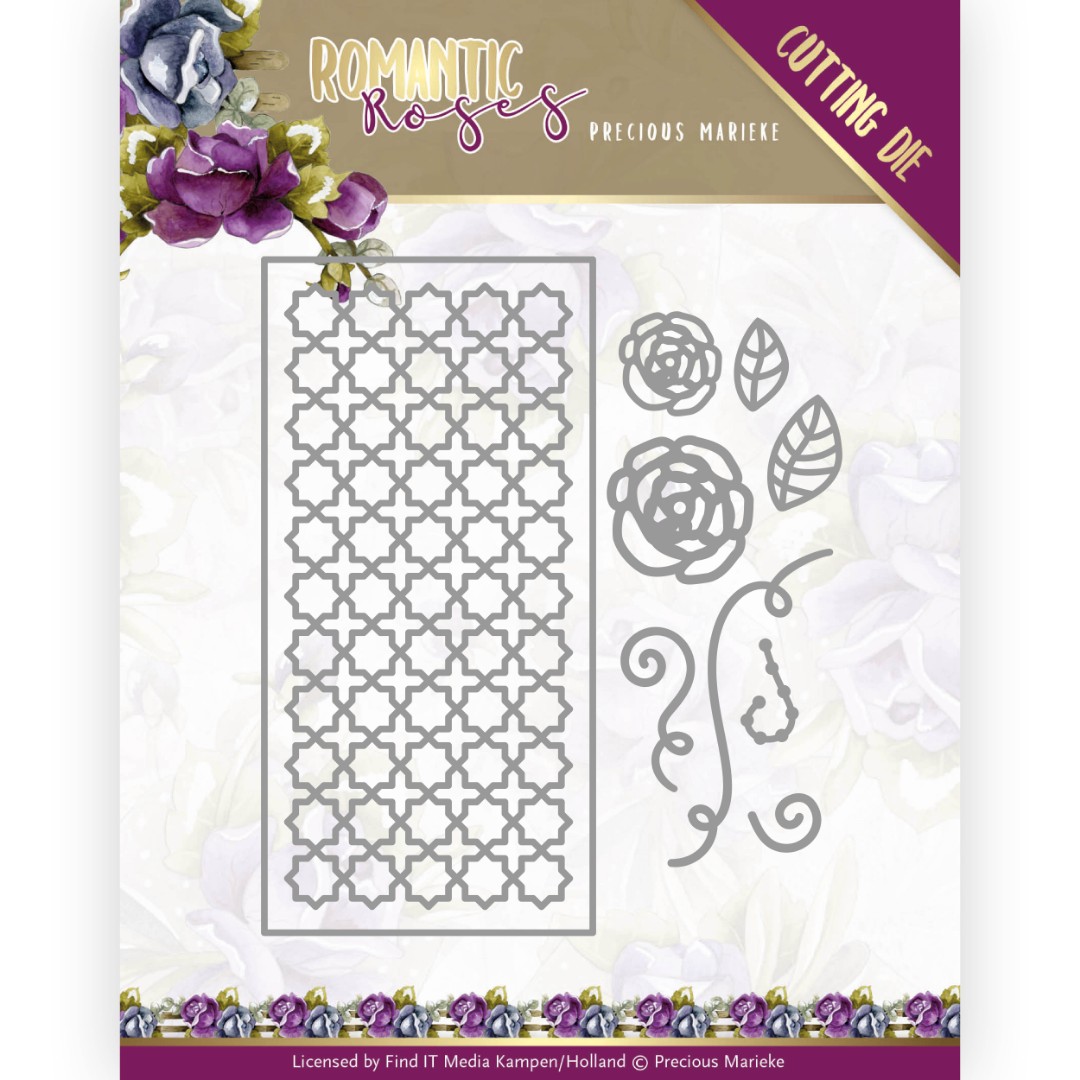 Rose Fence Rectangle - Romantic Roses Cutting Die by Precious Marieke Rose Fence Rectangle - Romantic Roses Cutting Die by Precious Marieke
