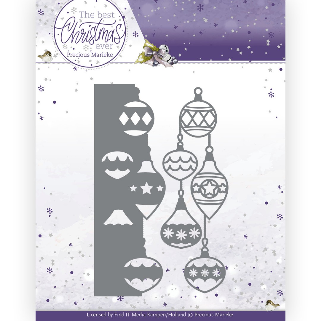 Dies - Precious Marieke - The Best Christmas Ever - Christmas Baubles Border Dies - Precious Marieke - The Best Christmas Ever - Christmas Baubles Border