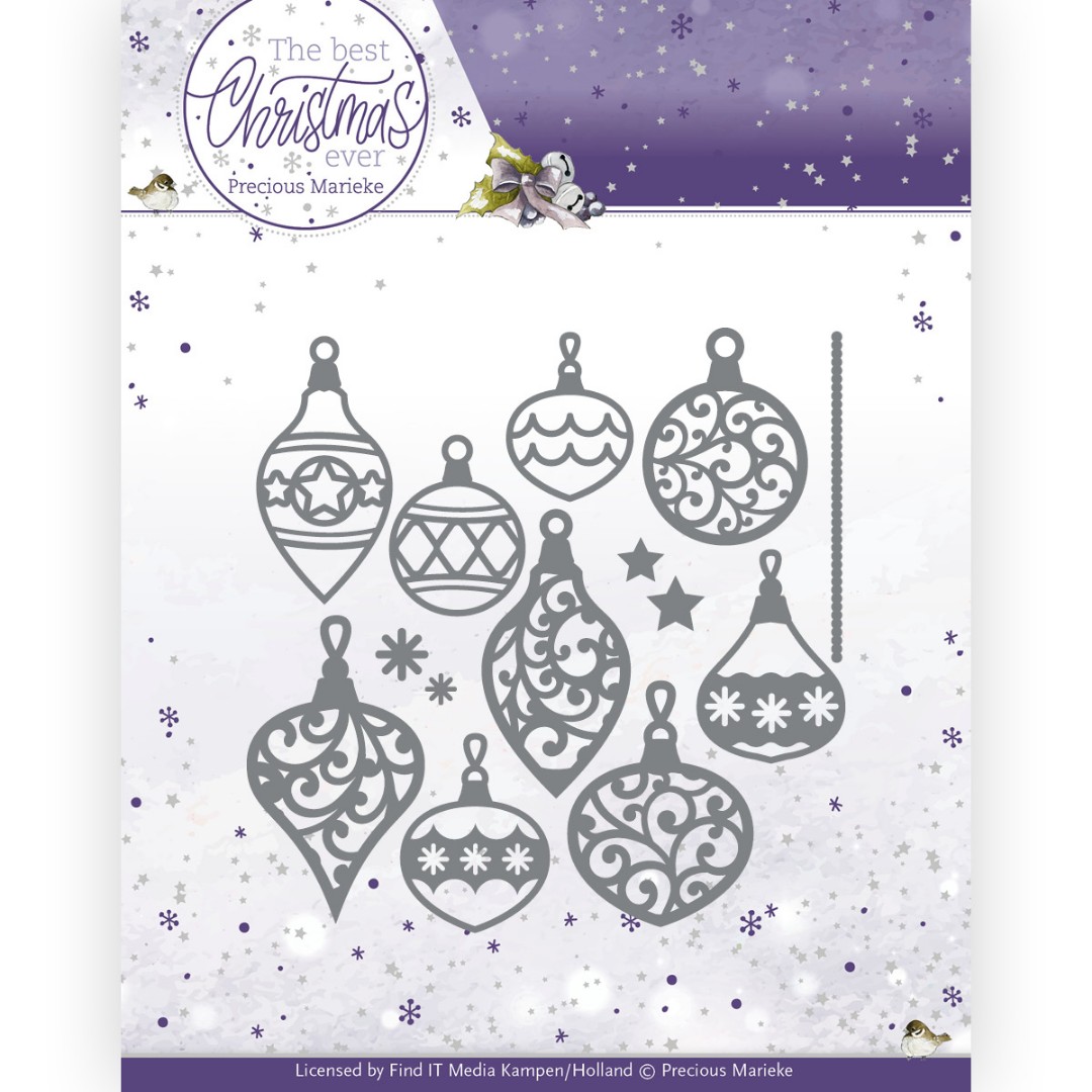 Dies - Precious Marieke - The Best Christmas Ever - Bunch of Christmas Baubles Dies - Precious Marieke - The Best Christmas Ever - Bunch of Christmas Baubles