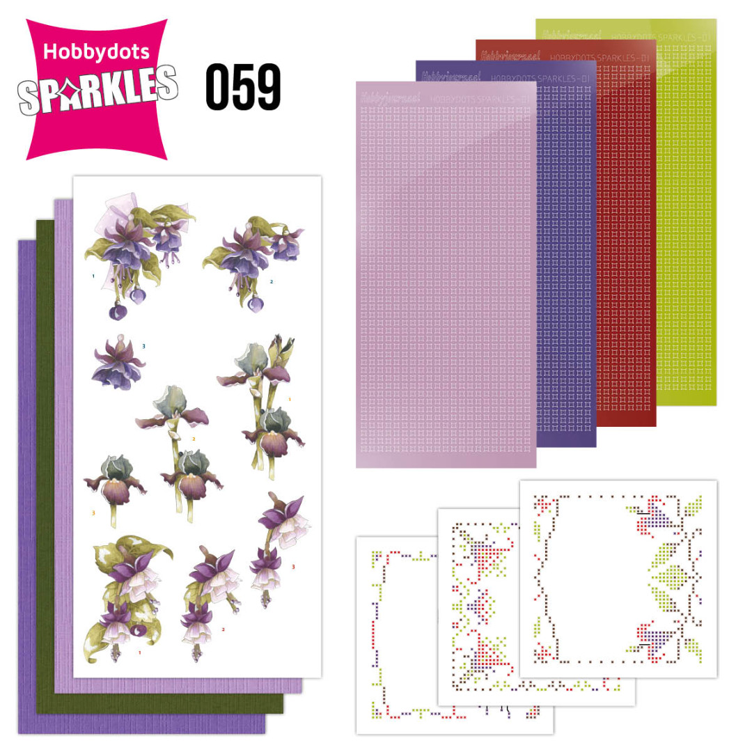 Sparkles Set 59 - Precious Marieke - Purple Flowers Sparkles Set 59 - Precious Marieke - Purple Flowers