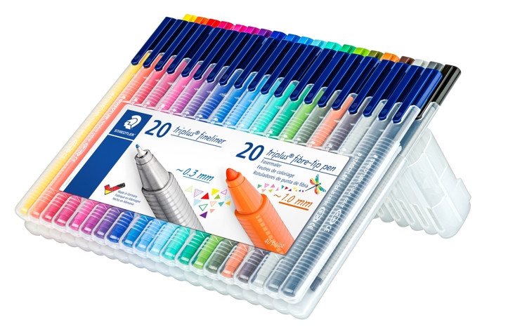 triplus mixed set 20 fineliner + 20 color