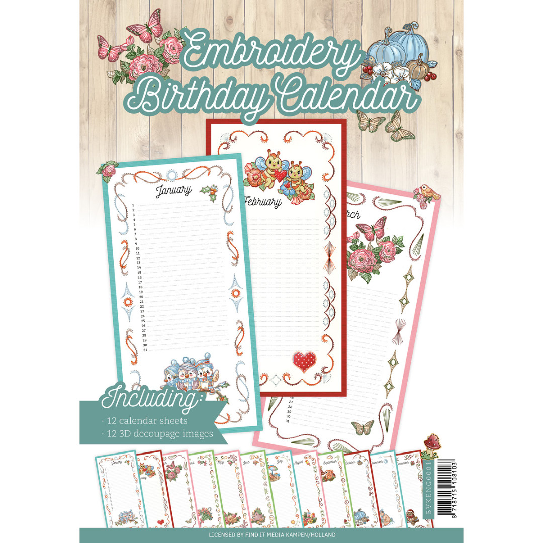 Embroidery Birthday Calendar - ENG Embroidery Birthday Calendar - ENG