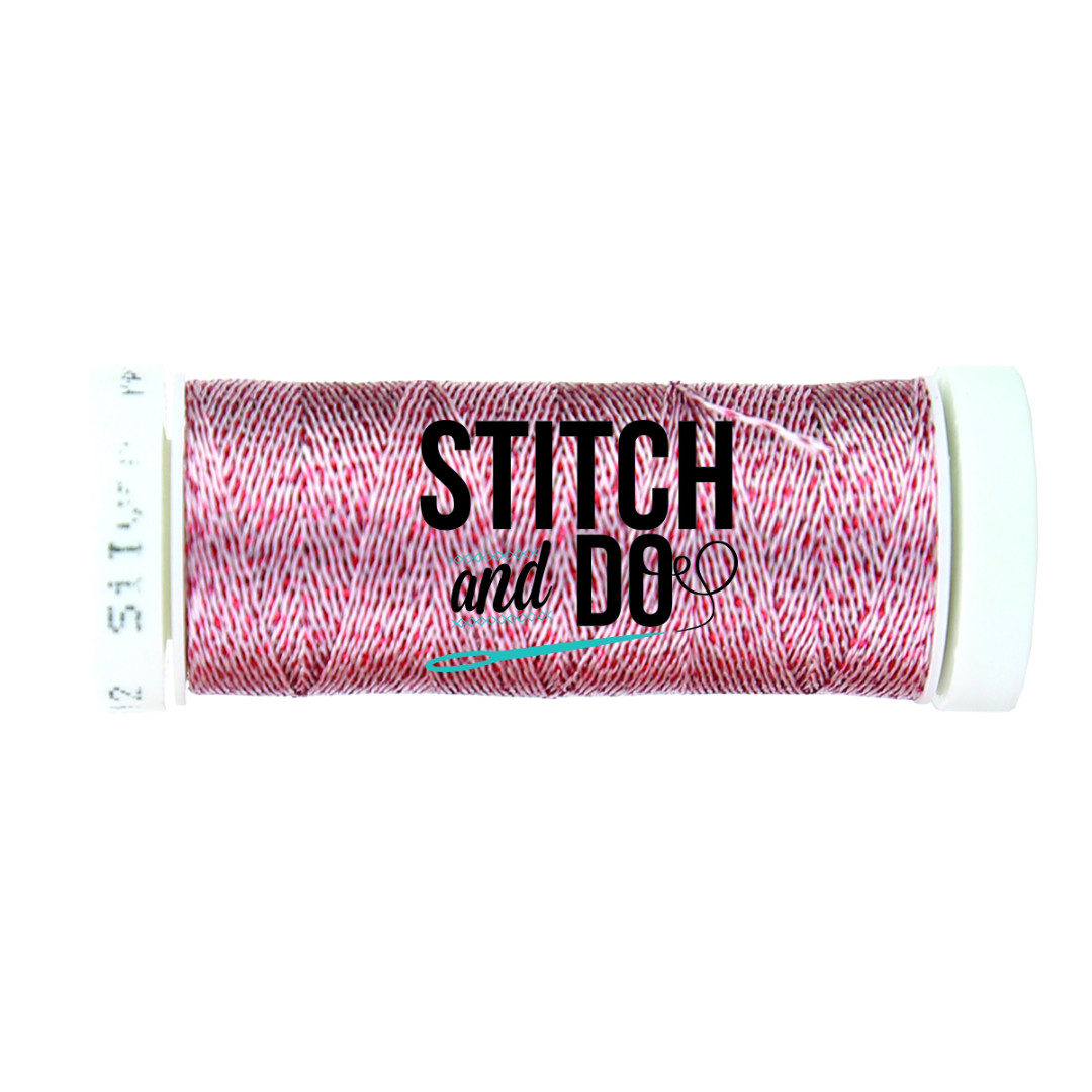 Silver-Red Sparkles Embroidery Thread Stitch and Do Silver-Red Sparkles Embroidery Thread Stitch and Do