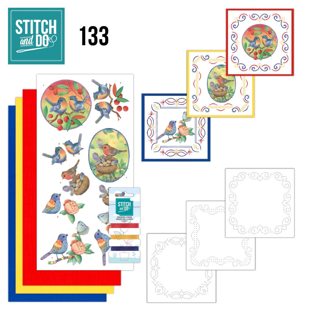 Nr. 133 Blue Birds by Jeanine's Art for Stitch and Do Nr. 133 Blue Birds by Jeanine's Art for Stitch and Do