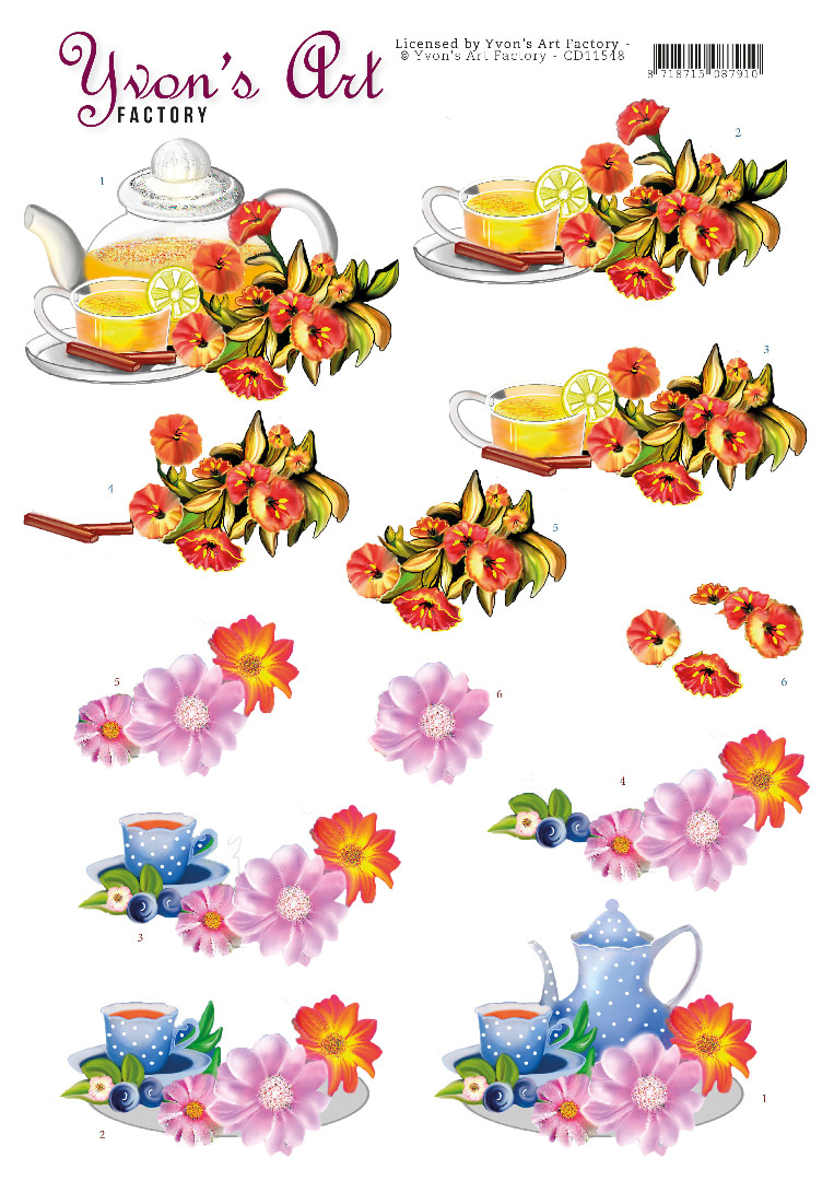 Teapot 3D Cutting Sheets by Yvon's Art Teapot 3D Cutting Sheets by Yvon's Art
