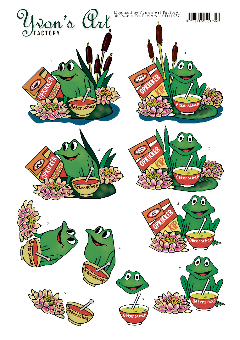 Get well Frog 3D CS Yvon's Art Get well Frog 3D CS Yvon's Art
