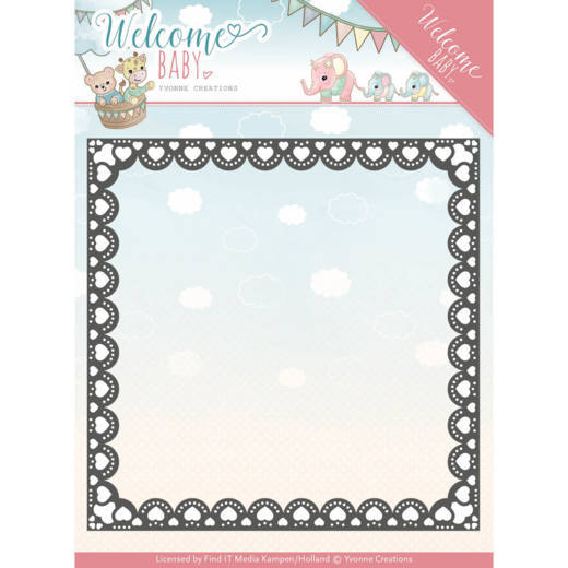 Hart Frame - Welcome Baby - Snijmal - Yvonne Creations Hart Frame - Welcome Baby - Snijmal - Yvonne Creations