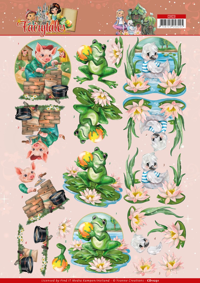 3D Cutting Sheet - Yvonne Creations - Little Pigs 3D Cutting Sheet - Yvonne Creations - Little Pigs
