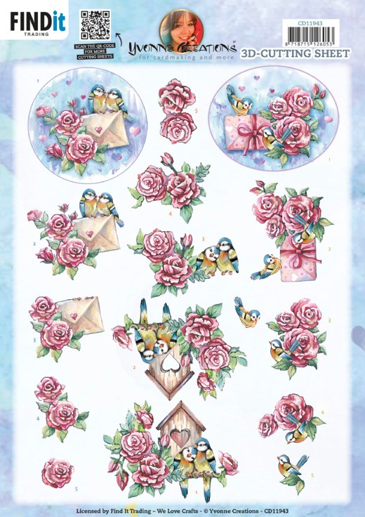 3D Cutting Sheets - Yvonne Creations - Valentine