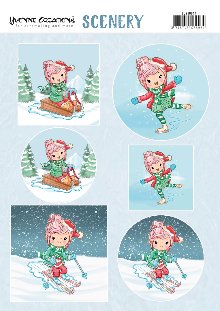 Winter Scenery -  Lola -  3D-Uitdrukvel van Yvonne Creations