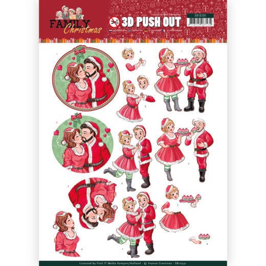 3D Pushout - Yvonne Creations - Family Christmas - Loving Christmas 3D Pushout - Yvonne Creations - Family Christmas - Loving Christmas