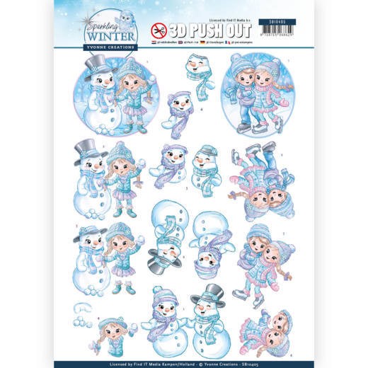 Winterplezier Sparkling Winter - 3D Uitdrukvel Yvonne Creations Winterplezier Sparkling Winter - 3D Uitdrukvel Yvonne Creations