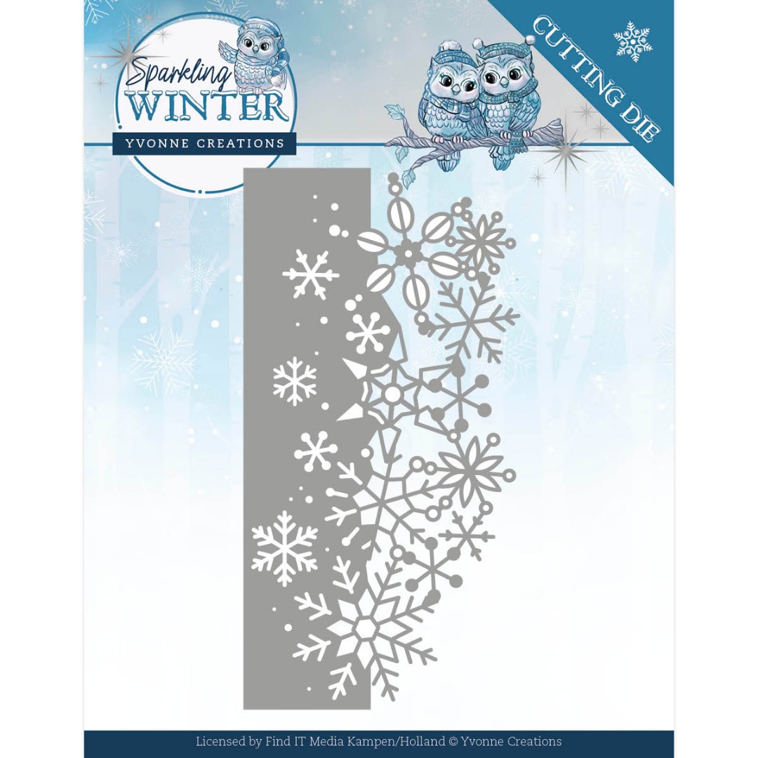 Rand Sparkling Winter - Snijmal van Yvonne Creations 