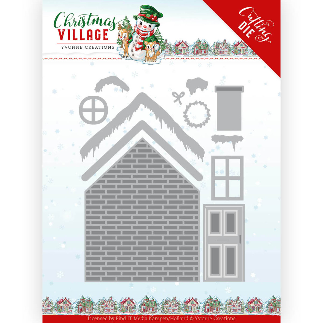 Build Up House Christmas Village Cutting Dies by Yvonne Creations Build Up House Christmas Village Cutting Dies by Yvonne Creations