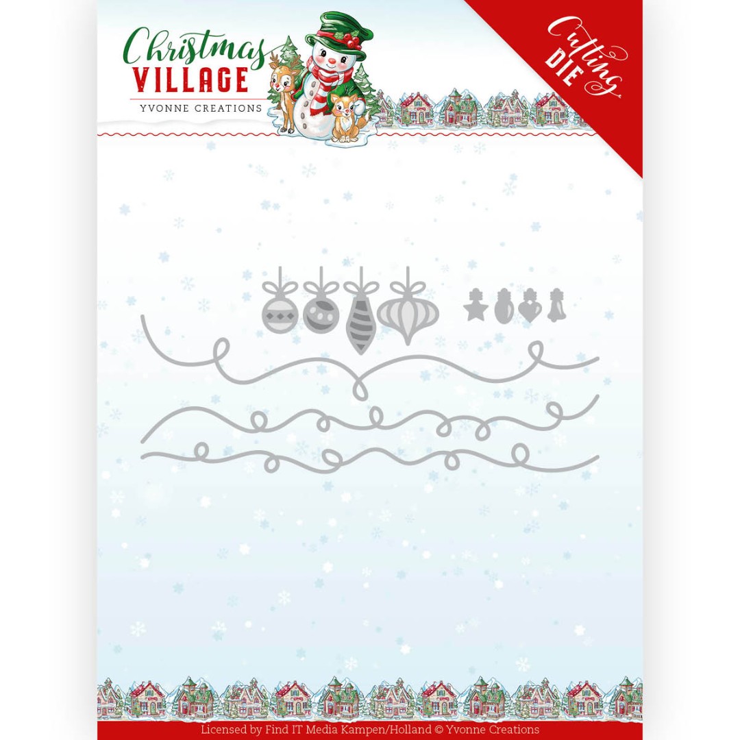 Christmas Lights Christmas Village Cutting Dies by Yvonne Creations Christmas Lights Christmas Village Cutting Dies by Yvonne Creations